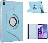 Rotating Case for Lenovo Tab M10 10.6 Inch 2023, PU Leather Cover with Auto Sleep Wake, 360 Degree Stand, Shockproof Tablet Protection, Multi Color Options (Aqua)