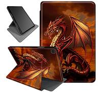 Rotating Case for Samsung Galaxy Tab A 10.1 Inch Model SM-T510/SM-T515 2019,360 Degree Rotating Smart Stand Fold Cover with Auto Wake/Sleep,Dragon Cool