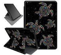 Rotating Case for Samsung Galaxy Tab A 10.1 Inch Model SM-T510/SM-T515 2019,360 Degree Rotating Smart Stand Fold Cover with Auto Wake/Sleep,Colorful Turtle