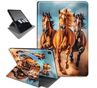 Rotating Case for Samsung Galaxy Tab A7 Lite 8.7 Inch 2021 Model (SM-T220/T225/T227),Horizontal & Vertical Stand Cover with Auto Wake/Sleep,Galloping Horse