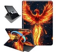 Rotating Case for Samsung Galaxy Tab S10 FE 2025/Tab S9 FE/S9 2023,Horizontal & Vertical Stand Cover with Auto Wake/Sleep,Bathing Fire Phoenix