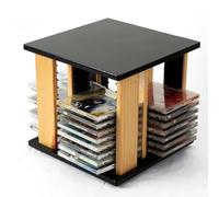 Rotating Cassette Storage Holder CD Display Rack 48 Slot CD Stand Organization for Countertop Kitchen Bathroom Cabinet