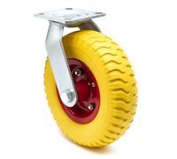 Rotating Castor 220x58mm Puncture-proof with Metal Rim and Fixture