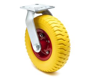 Rotating Castor 220x58mm Puncture-proof with Metal Rim and Fixture