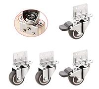 rotating castors, 4PCS,Swivel Casters Universal Swing Brake Silent Furniture Caster,To Crib Carriage Flower Stand Footstool(1inch)
