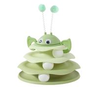 Rotating Cat Toy - 30 x 24 x 24 cm, 3-Layer Puzzle Tower, PP Marble Run, Interactive Game with Rolling Balls, Exercise Toy for Living Room, Bedroom, Apartment, Basement, Farmhouse, H
