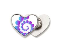 Rotating Center Spiral Droplets Heart Metal Pin Brooch Clip Love
