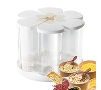 Rotating Cereal Dispenser - Large Capacity, Durable Food Organizer | 6 Compartment Storage Boxes for Kitchen Supplies, Eating Storage, Airtight Container