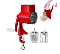 Rotating Cheese Chopper - Manual Cheese Grater with Handle | Multifunctional Rotary Grinder for Cheese, Nuts, Chocolate | Non-Slip Kitchen Cheese Cutter for Hard Cheese & More