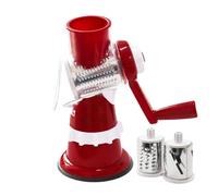 Rotating Cheese Grater - Cutter with Crank, Durable Manual Food Processor | Multipurpose Kitchen Slicer and Chopper Tool, Time Saving Chopper for Home Cooking