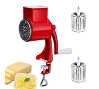 Rotating Cheese Grater - Hand Cranked Slicer, Handheld Cheese Shredder Grater | Nut Grinder, Chopper for Hard Chocolate, Manual Cutter
