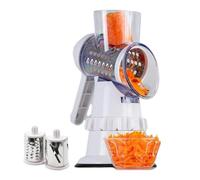 Rotating Cheese Grater - Manual Chopper with Hand Crank, Heavy Duty Food Preparation Tool | Multifunctional Slicer and Chopper Efficient Kitchen Tool for the