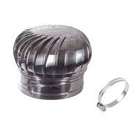 Rotating Chimney Cap 2.9in-11.8in, 304 Stainless Steel Fireplace Chimney Cowl, Anti-Downdraught Bird Guard Spinner(2.9")