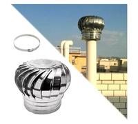 Rotating Chimney Cowl Cap, Non Power Roof Ventilator Roofing Ventilation Cap For Chimney/Small House(200mm/7.9 in)