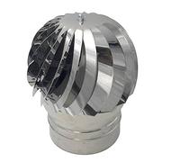 Rotating Chimney Cowl Cap, Stainless Steel Spinner Anti-Downdraught Fits for Chimney Pots Chimney Pot Cap 200 mm