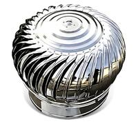 Rotating Chimney Cowl Cap, Ventilation Chimney Cowl, Stainless Steel Vent Cowl Rotating Spinner AntiDowndraught(200mm)