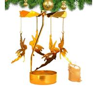 Rotating Christmas Candle Holder - Metal Candle Holder Decor,Beautiful Shape and Romantic Table Centrepieces for Christmas, Weddings, Parties, Holidays, Valentine's Day