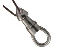 Rotating Closing Hooks Clip Stainless Steel Hook Rotating Clamp Hook with Key Ring Metal Key Chain Hook for Lace-Making