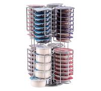 Rotating Coffee Stand - Carousel Pod Tree, Metal capsulee Tower | Large Capacity Mug Compatible Storage, Vertical Mug Holder Spinner for Home Kitchen officeE Pantry Shelf Cafe Bar Tabletop Lounge