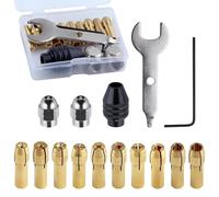 Rotating Collet Nut Set, Collet Nut Set for Rotary Tools | Precision Chuck Set Clamping Nut | Heavy Duty Steel Collet Nut Collet Set for Boyfriend, Dad, Husband, Grandfather