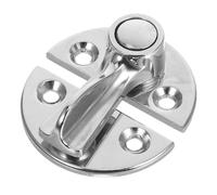 Rotating Compression Latch Zinc Alloy Toolbox Cabinet Lock Buckle Silver | 28.5mm Hole Spacing, Reinforced Turn Button, Secure Closure for Suitcases, Storage Chests, Marine Hardware and Industrial