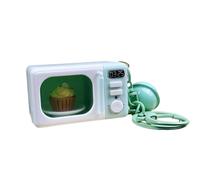 Rotating Control Miniature Oven Keychain Accessory With Sound Lighting Features ABS Crafted Role Playing Learning Tool ABS Kitchen Toy Accessory