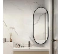 Rotating Corner Mirror Oval Wall Mirror with Metal e Bathroom Makeup Mirror Adjustable Stand 30x50cm White Perfect for Home Decor and SpaceSaving Soluts