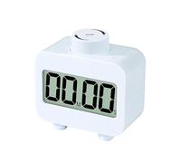 Rotating countdown timer with 3 alarms operates an adjustable sound battery that works for cooking and fitness time management tools