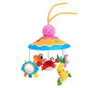 Rotating Crib Mobile - Pram Toys for Babies | Baby Bassinet Mobile Hanger Bell | Educational Baby Toy, Rotating Cute Animal Nursery Decor, Educational Toys for Girls Boys, Stroller Accessories