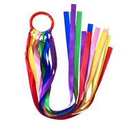 Rotating Dance Ribbons - Colorful Rainbow Shaped Wrist Streamers Lightweight Fabric Handles, Soft Durable Material Easy Grip Design | Ribbon Toys For Outdoor Ballet