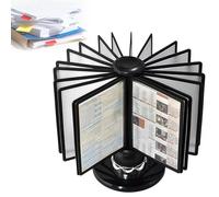 Rotating Desktop Document Holder with Top Carry Handle for Office Storage and Document Management