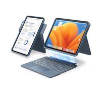 Rotating & Detachable Keyboard Case for iPad Air 11 inch M4/M3/M2,Air 5th/4th gen & iPad Pro 11" 1st/2nd/3rd/4th generation,Adjustable Stand,Stylus Slot,Trackpad,Backlit,Full Protection Cover, Blue