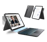 Rotating & Detachable Keyboard Case for iPad Air 11 inch M4/M3/M2,Air 5th/4th gen & iPad Pro 11" 1st/2nd/3rd/4th generation,Adjustable Stand,Stylus Slot,Trackpad,Backlit,Full Protection Cover,Black
