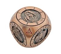 Rotating Dice, 6-Sided Metal Party Game Spinner Dice Set, Portable Board Game for Competitions, Entertainment, Leisure, Pub, for Competitions, Leisure and Family Celebrations