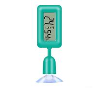Rotating Digital Thermometer and Hygrometer for Reptile Habitats with Easy Mounting Using Suction Cup (Green)