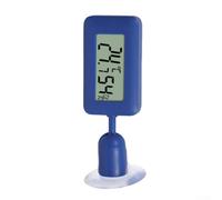Rotating Digital Thermometer and Hygrometer for Reptile Habitats with Easy Mounting Using Suction Cup (Blue)