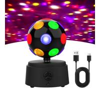 Rotating Disco Ball, 360° Rotating Disco Ball with Multicoloured LED, Disco Light Party Light, Supports Bluetooth Connectivity, for Party, Birthday, Home, Christmas, Children