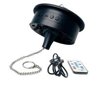 Rotating Disco Ball Motor Light, USB Powered with Remote, RGBW Colorful LED, Sound Activated Party Mirror Ball Spinner, 9.8 in / 25 cm Hanging Chain for Bar, KTV