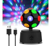 Rotating Disco Ball, Rotating Disco Ball 360° with Multicoloured LED, Supports Bluetooth Connectivity, Stereo Surround Sound Effect, for Party, Birthday, Home, Christmas, Children