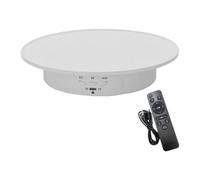 ＡＷＨＡＯ Rotating Display Stand Electric Rotating Platform with Remote Control Turntable Jewelry Holder for Model, white