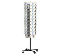 Rotating Display Stand for Leaflets, Books, and Files - Foldable Design for Greeting Cards, Magazines, and Advertising Materials - Enhances Promotion Efficiency