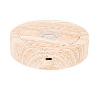 Rotating Display Stand, Led Light Base, Led Wooden Base Wood Light Base Round USB Powered Battery LED Rotating Display Base for 3D Crystal Glass Resin Art LED Light Bas