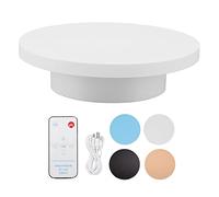 Rotating Display Stand with Remote Control Plug in White Rotating Base for Products Automatic 3kg Capacity 20cm (7.9in) Diameter Showcase for Home & Retail Use
