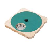 Rotating Dog Nail Scratch Board with Treat Bowl and Sandpaper File