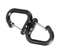 Rotating Double Carabiner - Outdoor Swivel Clip, 0.59 inches Portable S Chain Hooks, Multi-Use Backpack Keychain Carabiner with 360 Degree Swivel for Backpacks, Dog Walking, Hiking