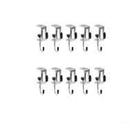 Rotating Double Hook Desk Hanger For Backpack Storage For School Bags Keys Adjustable Spacing 70 To 90mm Cold Rolled Steel(10pcs)