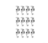 Rotating Double Hook Desk Hanger For Backpack Storage For School Bags Keys Adjustable Spacing 70 To 90mm Cold Rolled Steel(12pcs)