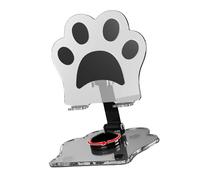 Rotating Double Rod Tablet Stand Featuring Space Saving Foldable Base Clear Acrylic Desktop For Desk Organization Foldable Adjustable Tablet With Not Slip Pad