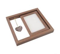 Rotating Double Sided Wooden Dog Memorial Picture Frame Keepsake Designed for Displaying Two Photos to Commemorate Your Pet