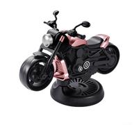 Rotating Drift Motorcycle Car Decor with Aromatherapy Function, Alloy and ABS Materials, Base for Adding Scent to Vehicle Interior (lemon)